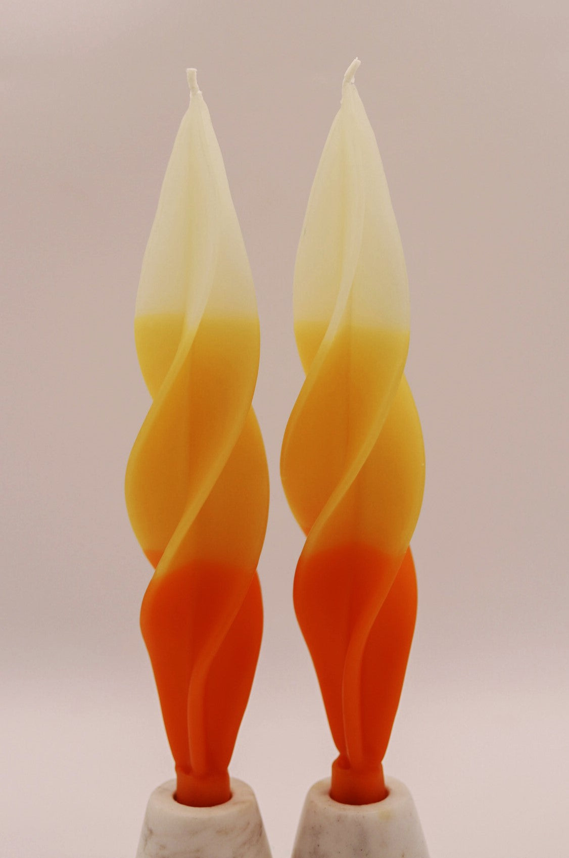 Candy Corn Silhouette Beeswax Candles