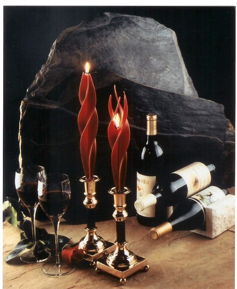 Burgundy Silhouette Beeswax Candles