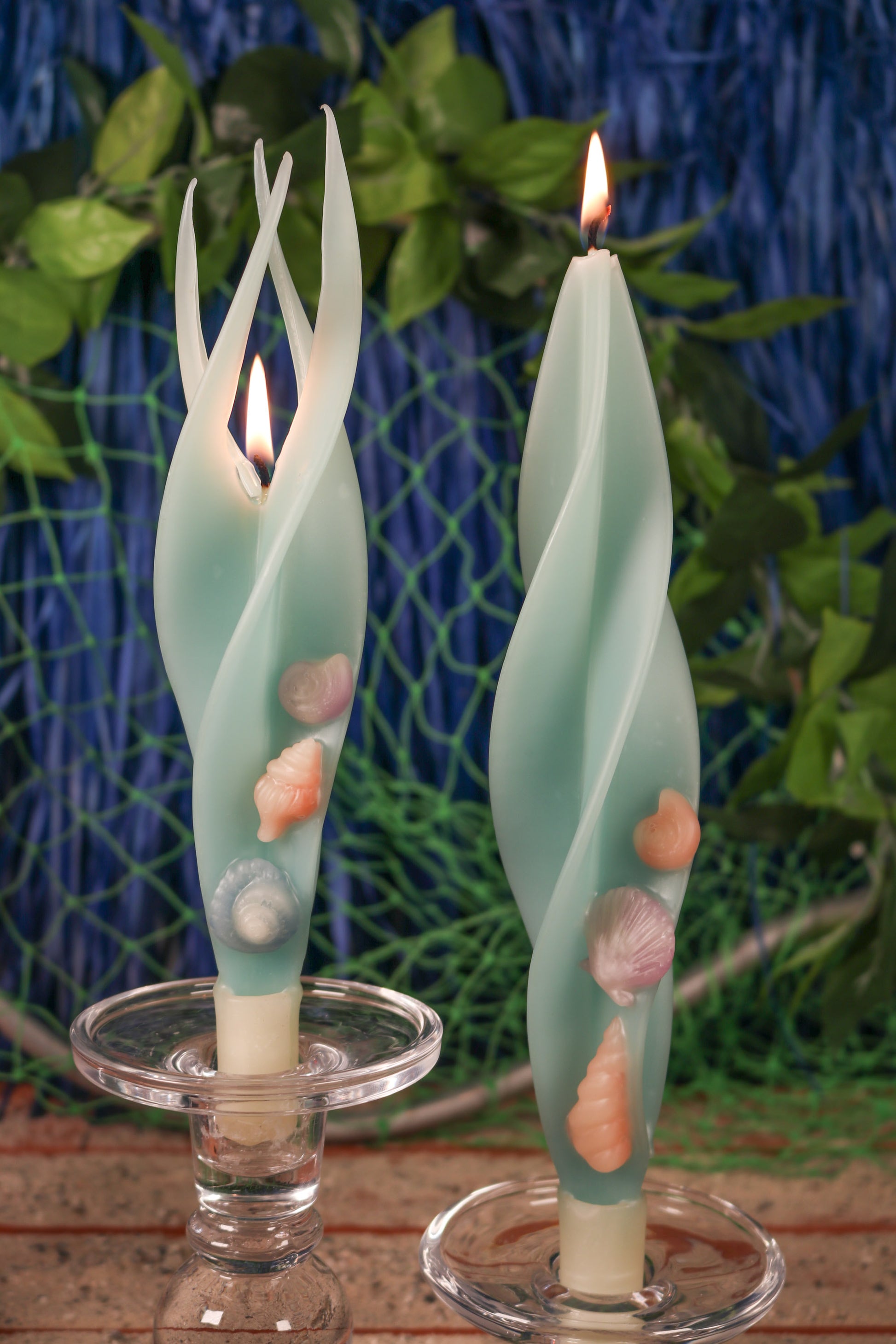 Seashells Silhouette Beeswax Candles