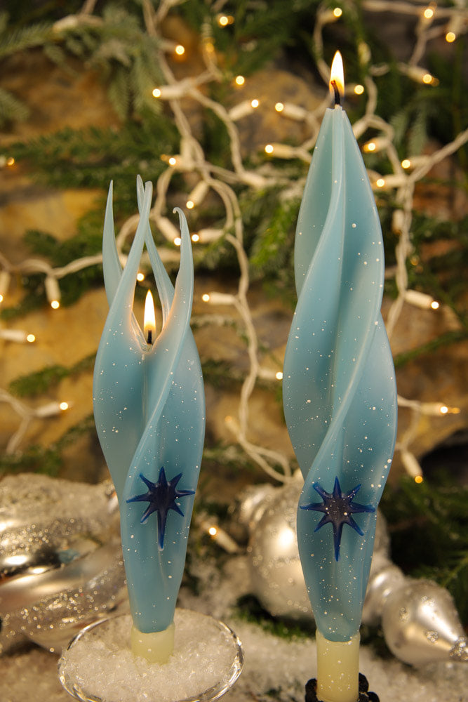 The Star Silhouette Beeswax Candles