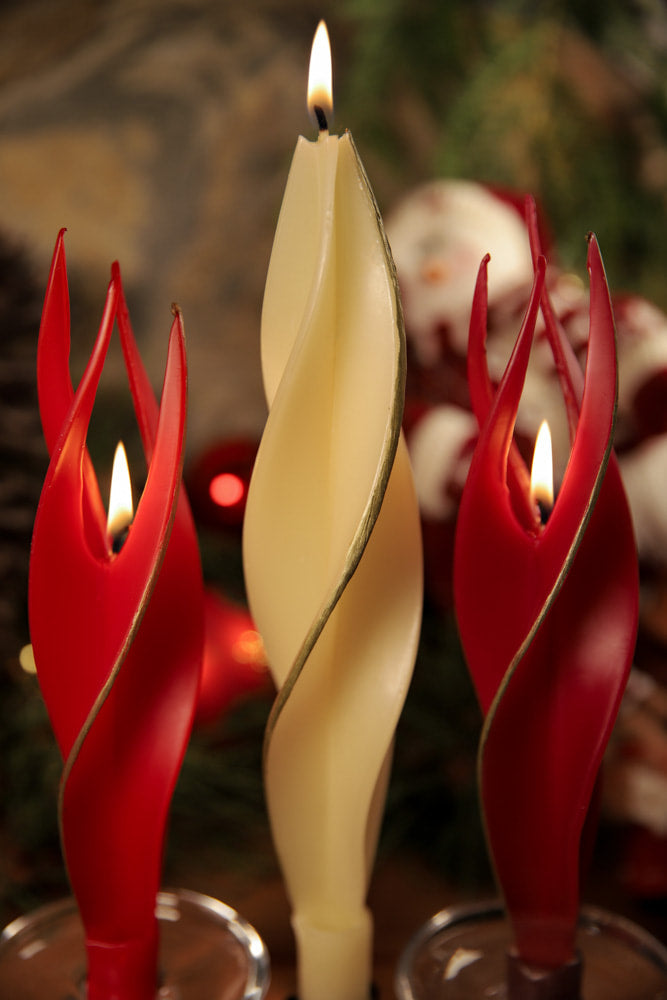 Red & Ivory & Burgundy Silhouette 3-Pack (Gold Edge)