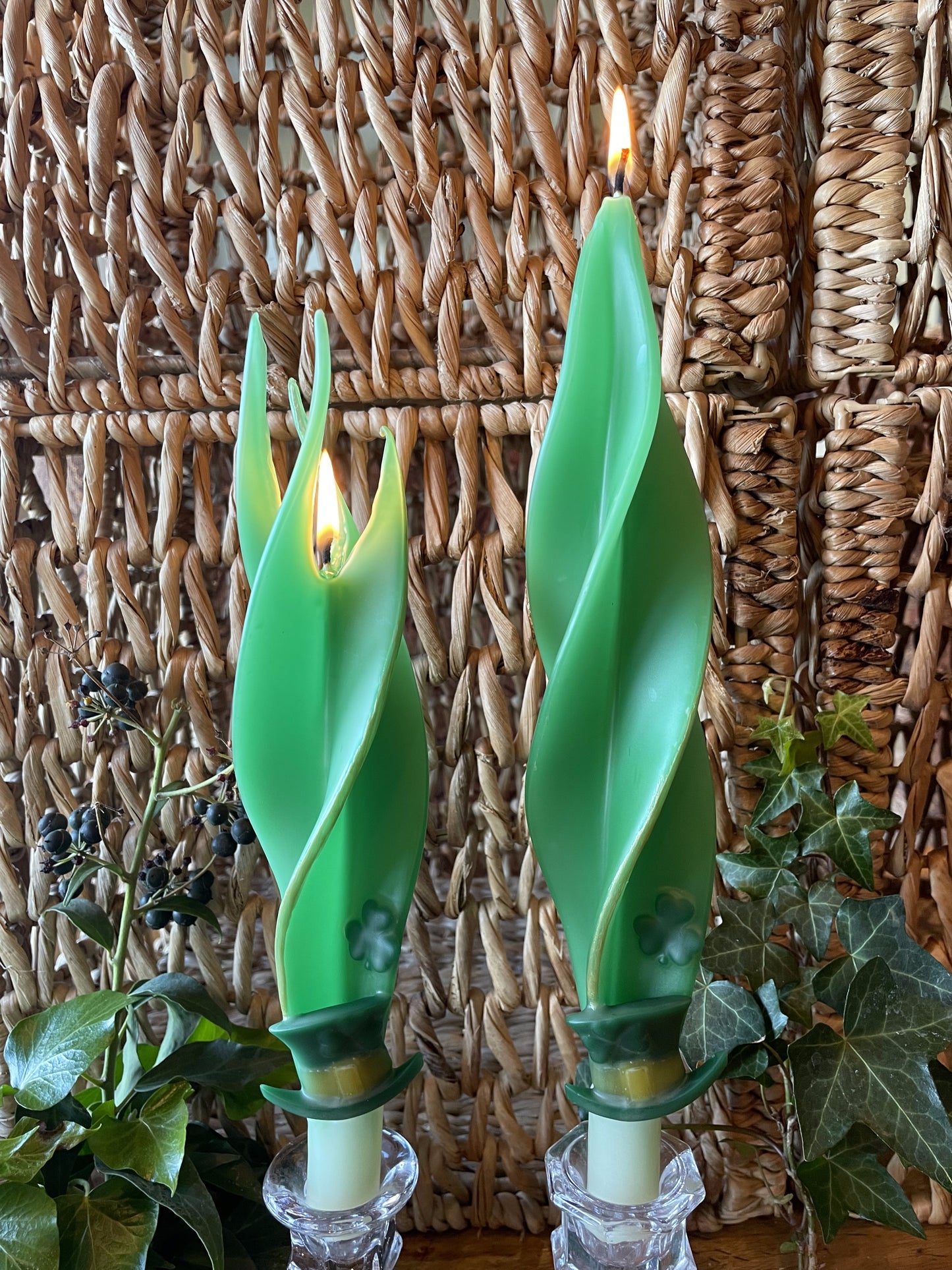 Leprechaun on Green Silhouettes