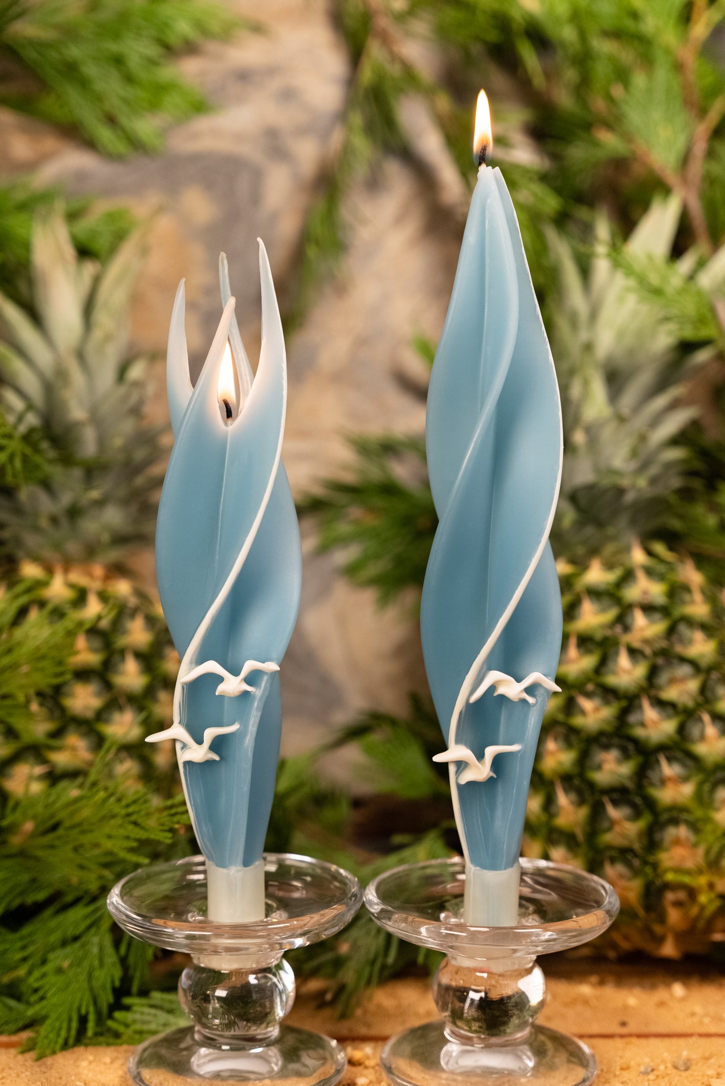 Seagulls Silhouette Beeswax Candles