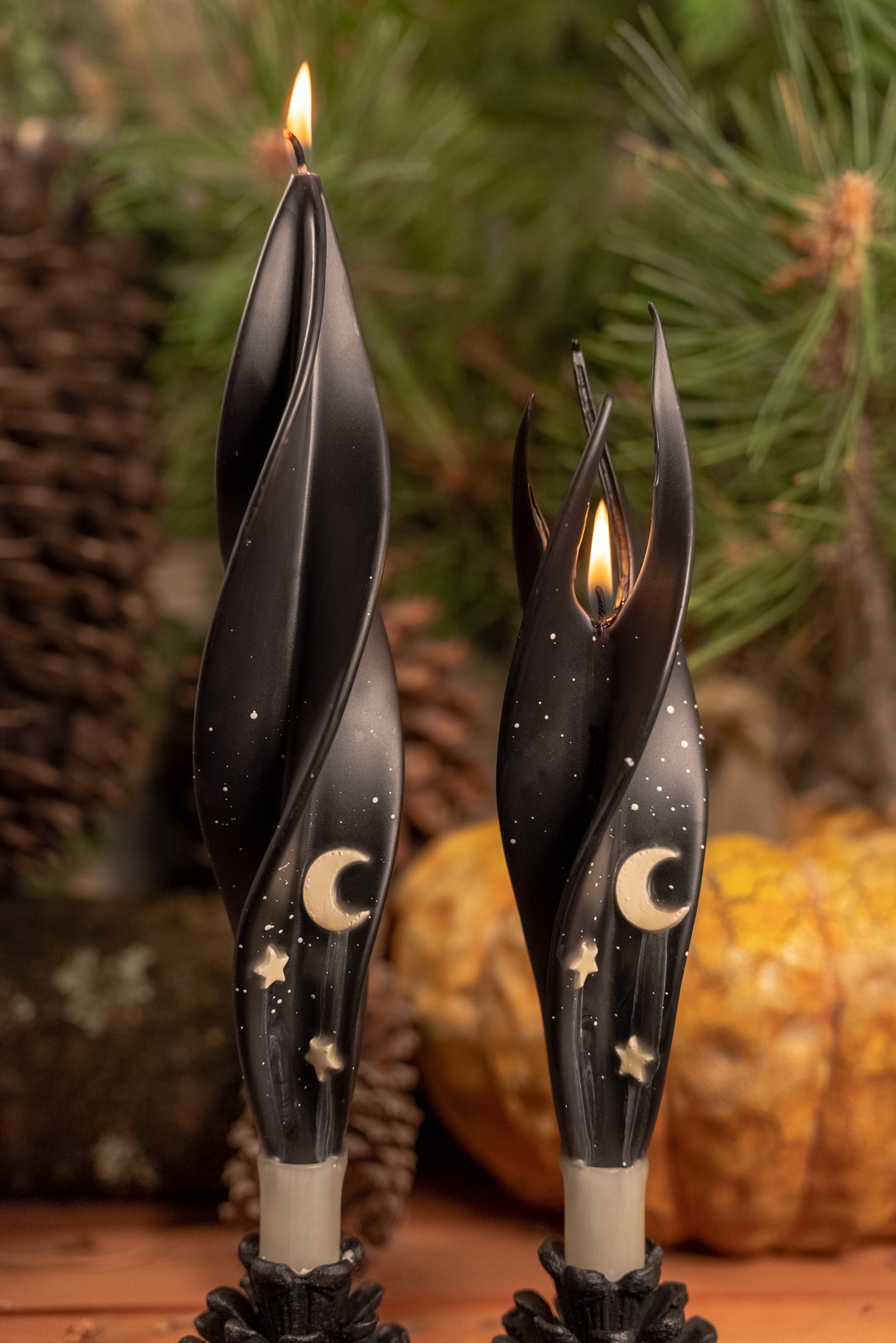 Black Night Silhouette Beeswax Candles