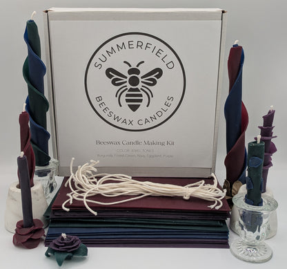 Beeswax Candle Making Kit - Jewel Colors