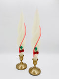 Cherry with Red Edge Silhouette Beeswax Candles
