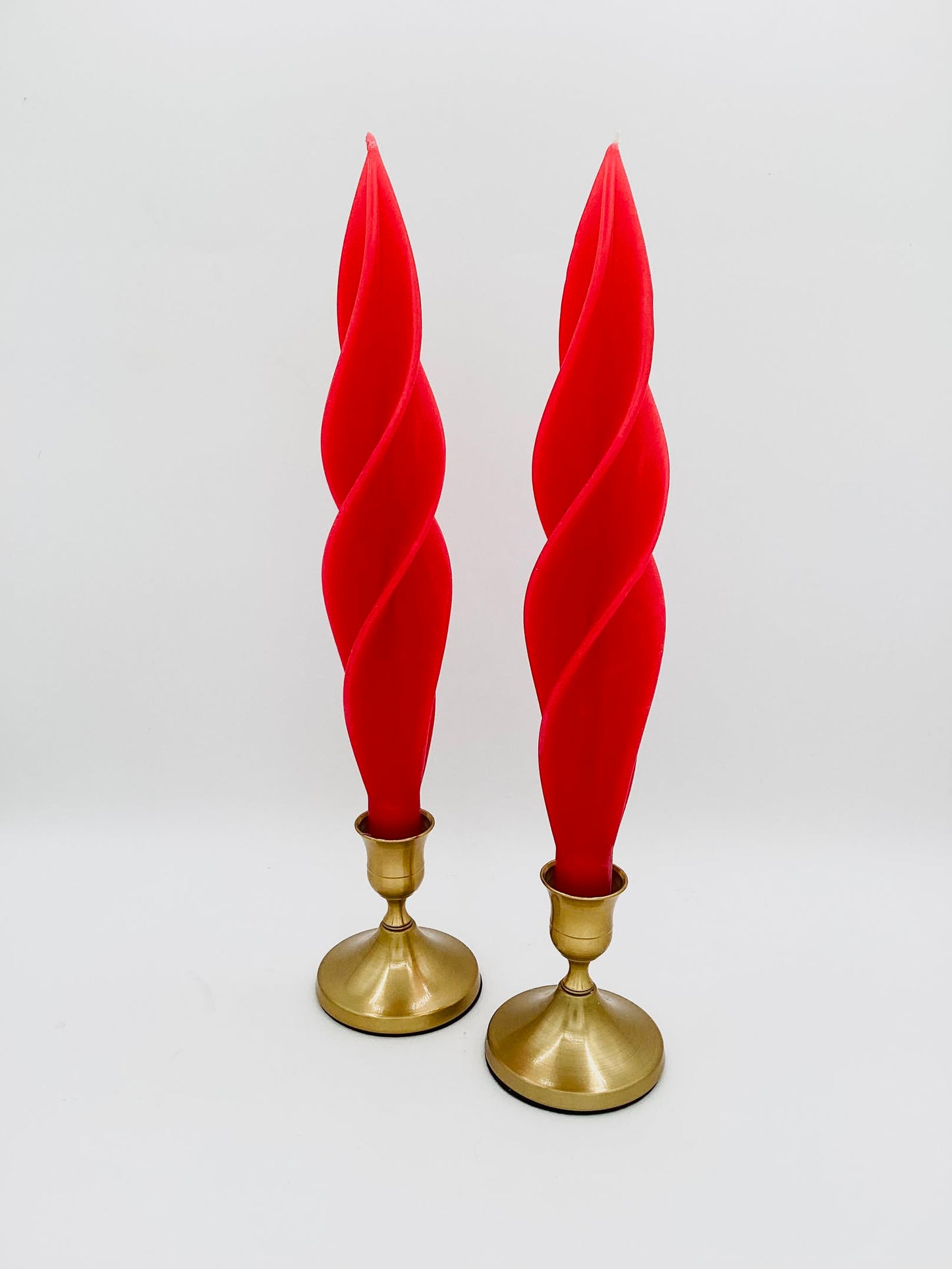 Red Silhouette Beeswax Candles