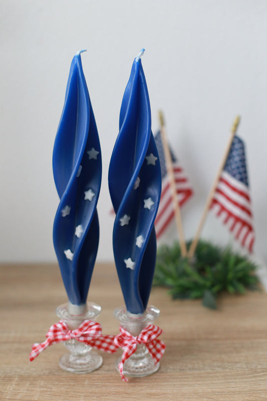 Old Glory Silhouette Beeswax Candles