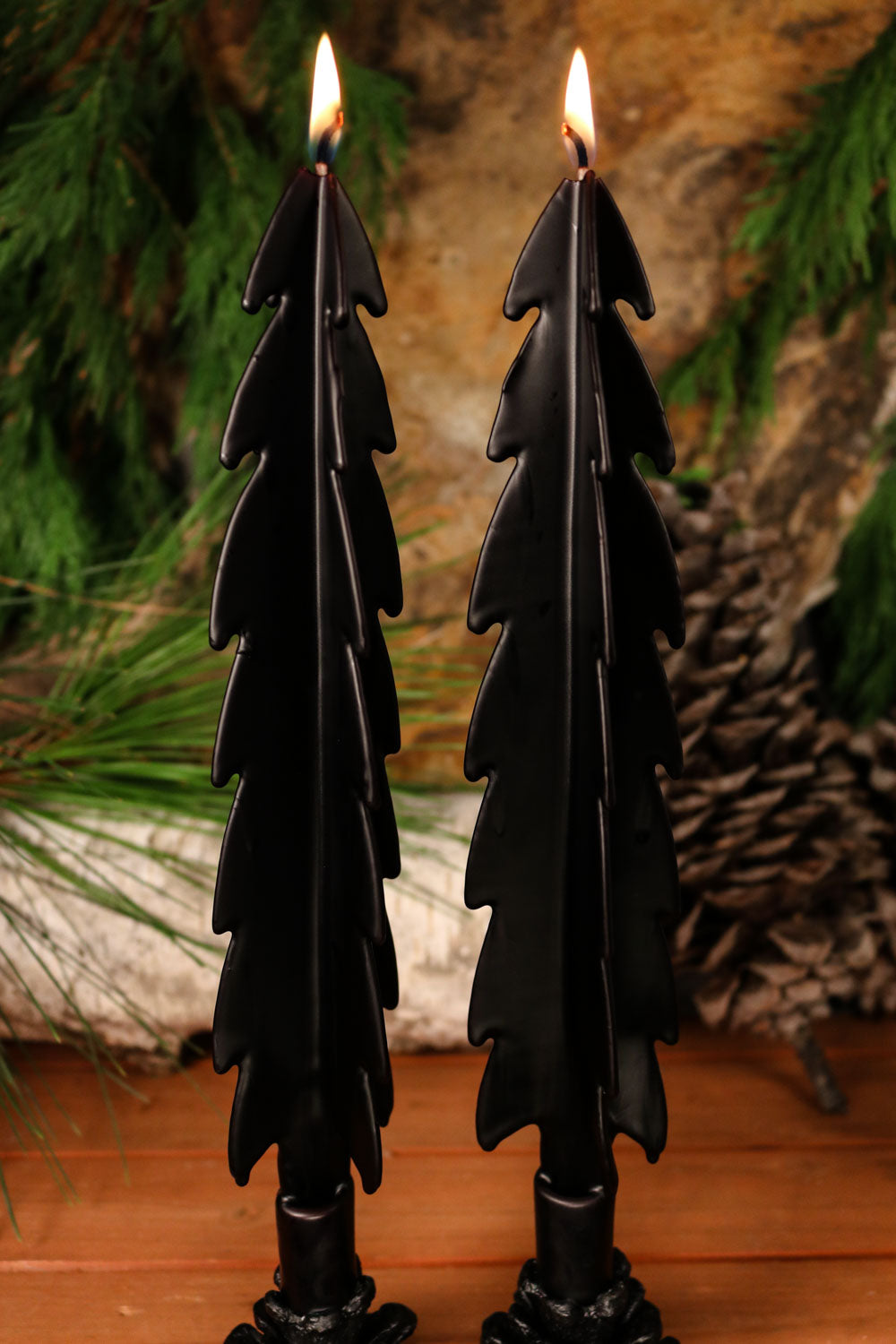 Black Trees Beeswax Candles